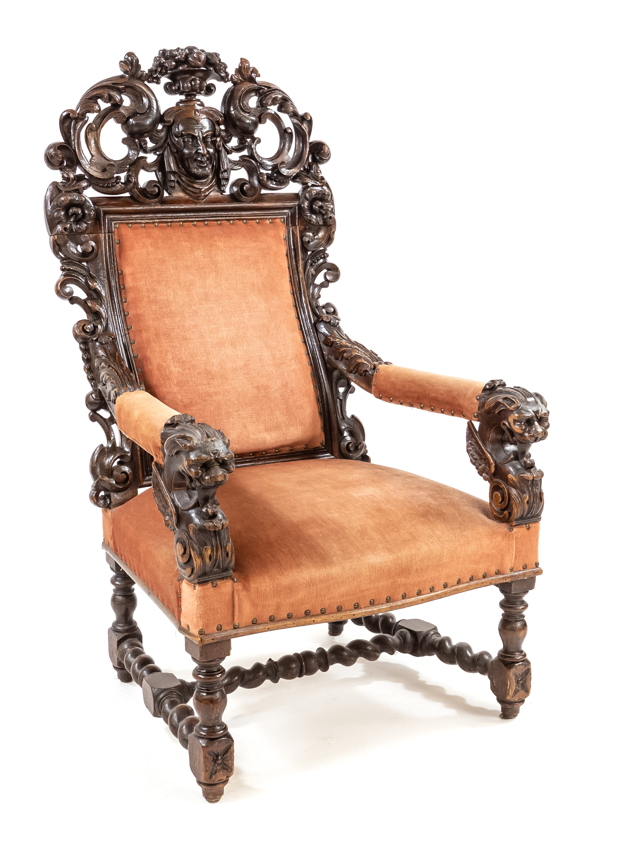 Gründerzeit-Prunk-Armlehnsessel um 1880